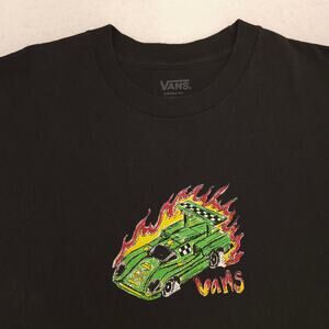 Vans Off the Wall Casual Crew Neck Graphic T Shirt Mens Size Large L Black